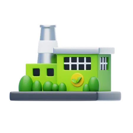 Grüne Fabrik  3D Icon