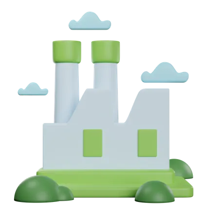 Grüne Fabrik  3D Icon