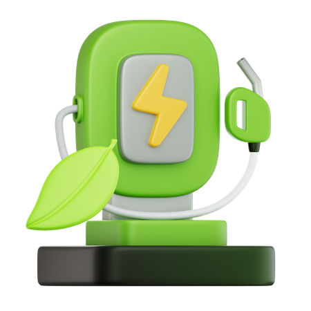 Grüne Ladestation  3D Icon