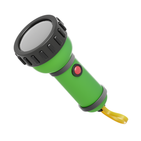 Grüne Taschenlampe  3D Icon