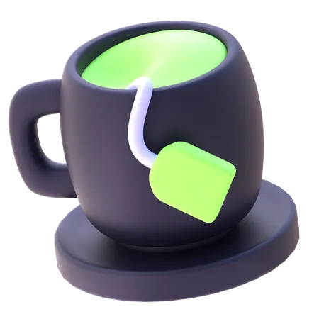 Grüne Teetasse  3D Icon