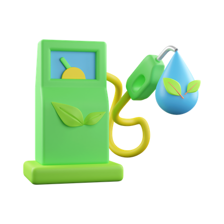 Grüne Zapfsäule  3D Icon