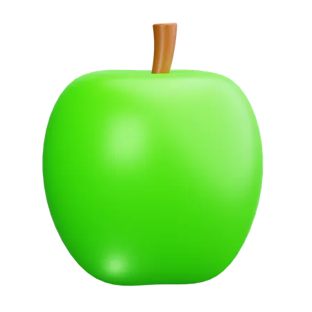 Grüner Apfel  3D Icon