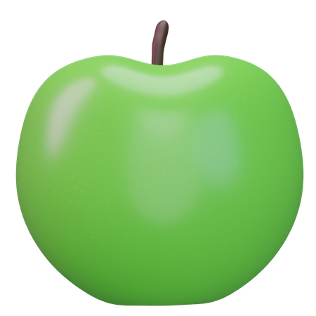 Grüner Apfel  3D Icon