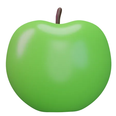 Grüner Apfel  3D Icon