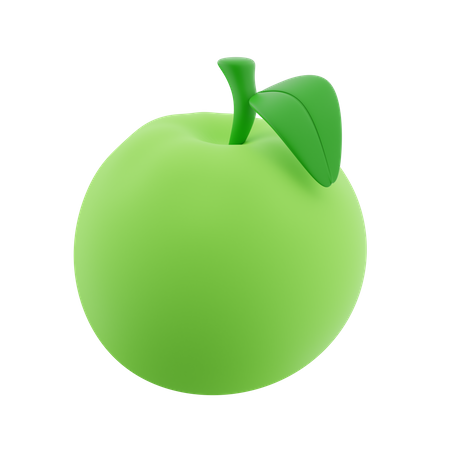 Grüner Apfel  3D Icon