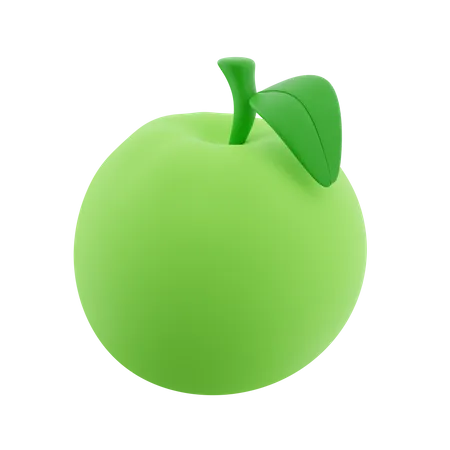 Grüner Apfel  3D Icon