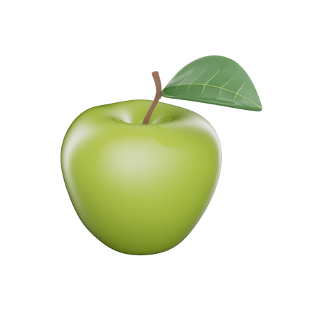 Grüner Apfel  3D Icon