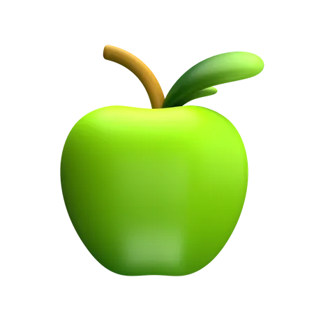 Grüner Apfel  3D Icon