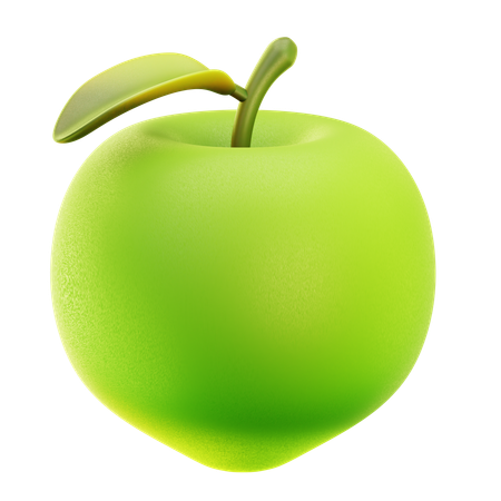 Grüner Apfel Obst  3D Icon