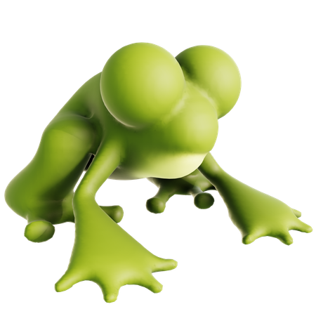 Grüner Frosch  3D Icon