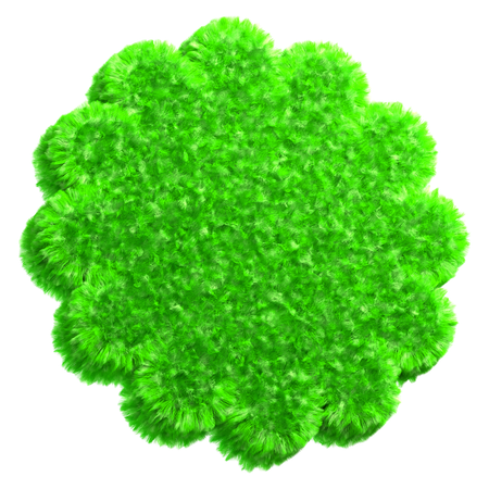 Grüne Grasteppichform  3D Icon