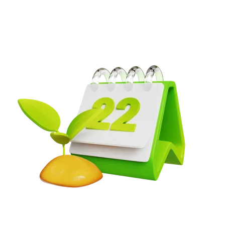 Grüner Kalender  3D Icon