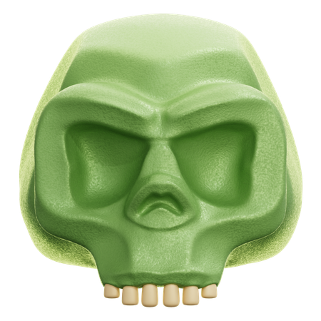 Grüner Schädel  3D Icon