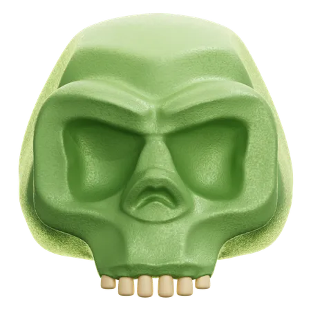 Grüner Schädel  3D Icon