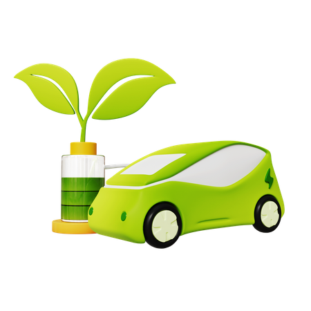 Grünes Auto  3D Icon