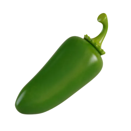 Grüne Chilli  3D Illustration