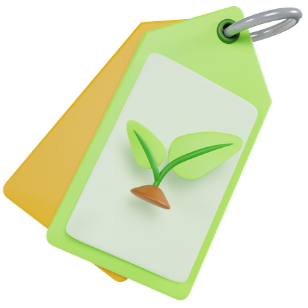 Grünes Preisschild  3D Icon