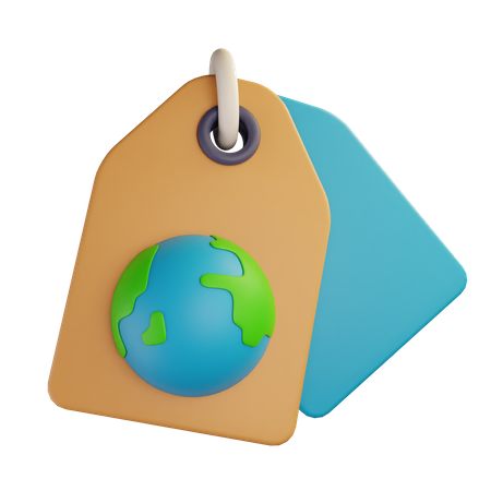 Grünes Preisschild  3D Icon