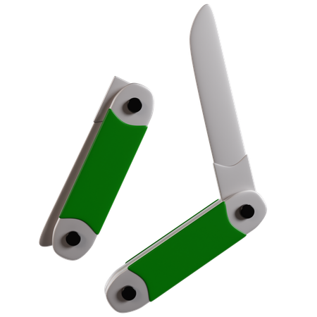 Grünes Taschenmesser-Werkzeug  3D Icon