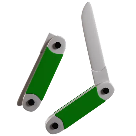 Grünes Taschenmesser-Werkzeug  3D Icon