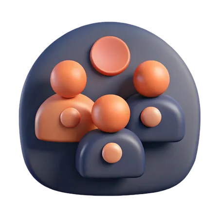Conversa em grupo  3D Icon