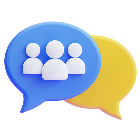 Conversa em grupo  3D Icon