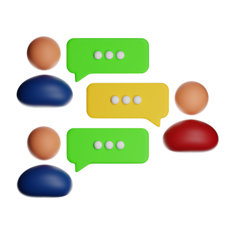 Conversa em grupo  3D Icon