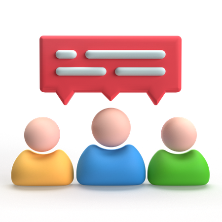 Conversa em grupo  3D Icon