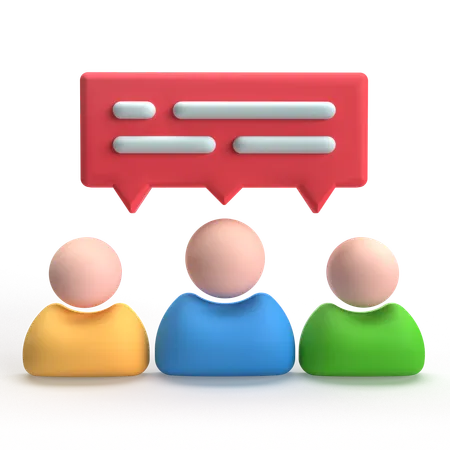 Conversa em grupo  3D Icon