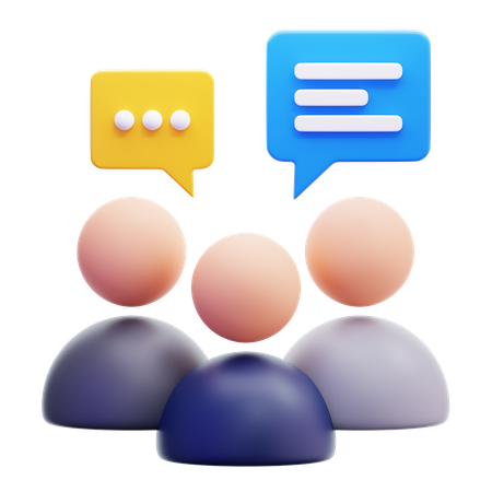 Conversa em grupo  3D Icon