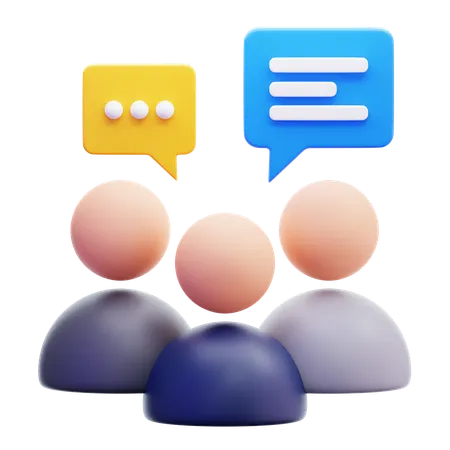 Conversa em grupo  3D Icon
