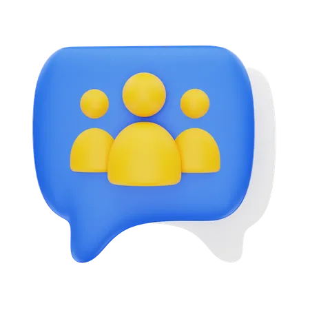 Grupo de bate-papo  3D Icon