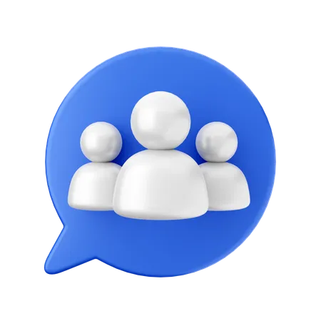 Grupo de chat  3D Icon