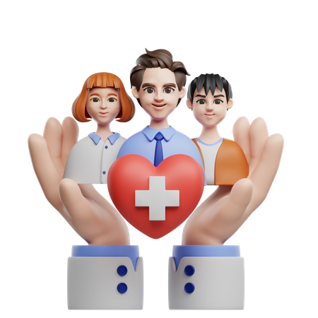 Grupo de suporte  3D Icon