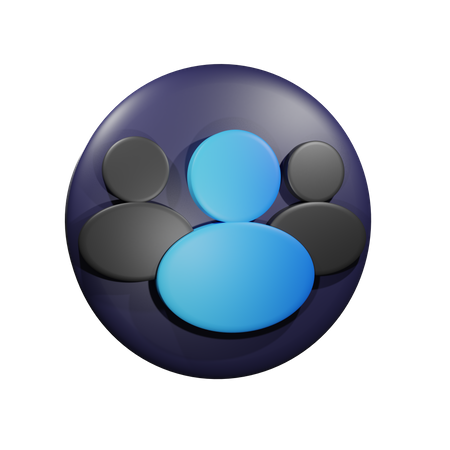 Grupo de usuários  3D Icon