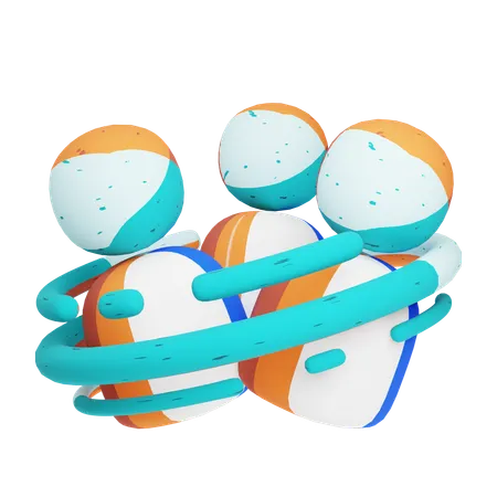 Gruppe  3D Icon