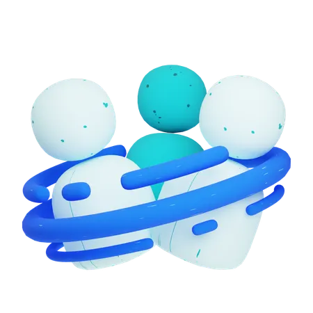 Gruppe  3D Icon