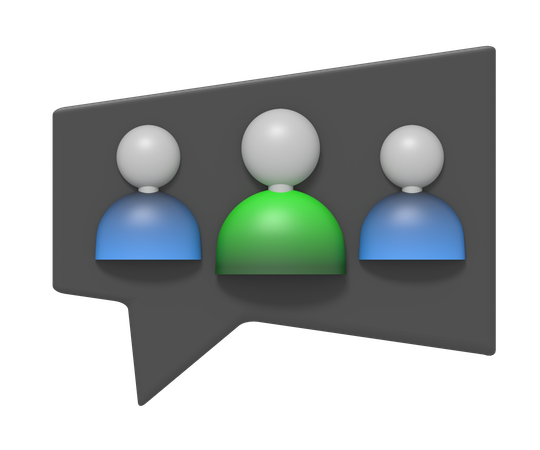 Gruppenchat  3D Icon