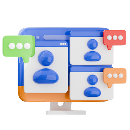 Gruppenchat  3D Icon