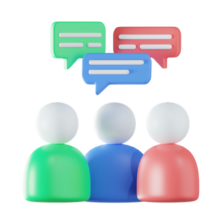 Gruppenchat  3D Icon