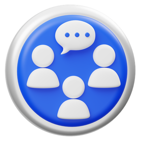 Gruppenchat  3D Icon