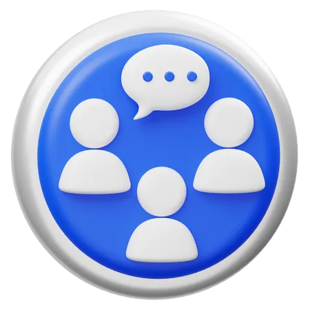 Gruppenchat  3D Icon