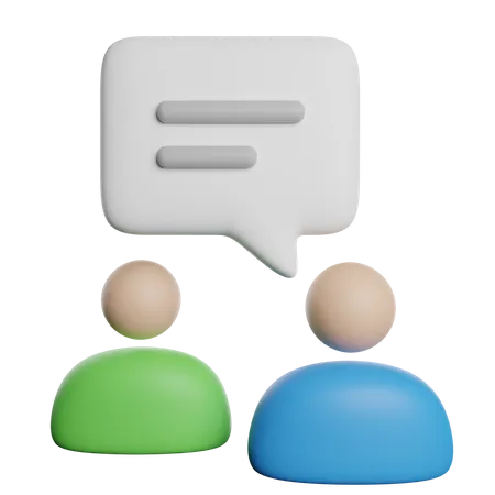 Gruppenchat  3D Icon