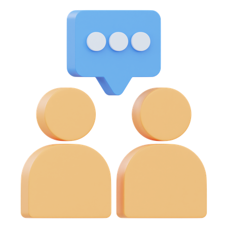 Gruppendiskussion  3D Icon