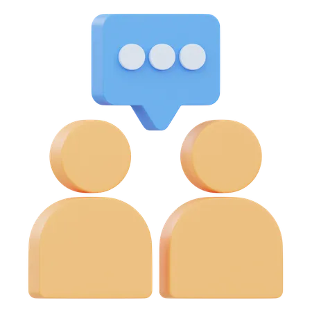 Gruppendiskussion  3D Icon