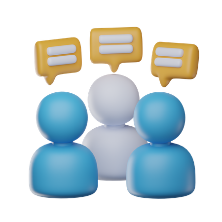 Gruppendiskussion  3D Icon