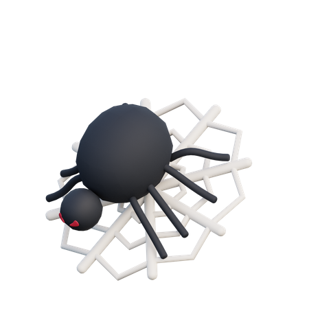 Gruselige Spinne  3D Illustration