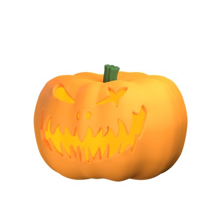 Gruseliger Kürbis Halloween  3D Icon