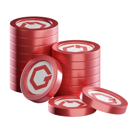 Gt Coin Stacks  3D Icon